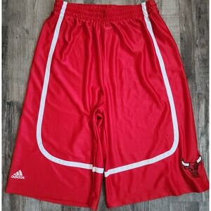 Adidas Chicago Bulls Basketball Shorts Kids Large 14/16 Red NBA Mesh Athletic